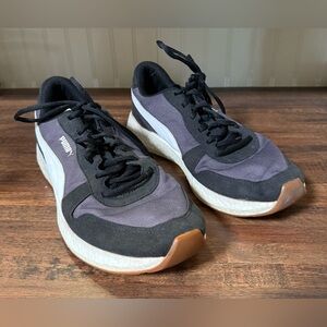 PUMA Men’s NRGY Neko Black Gray White Retro Sneakers Size 11 192509-02 EUC